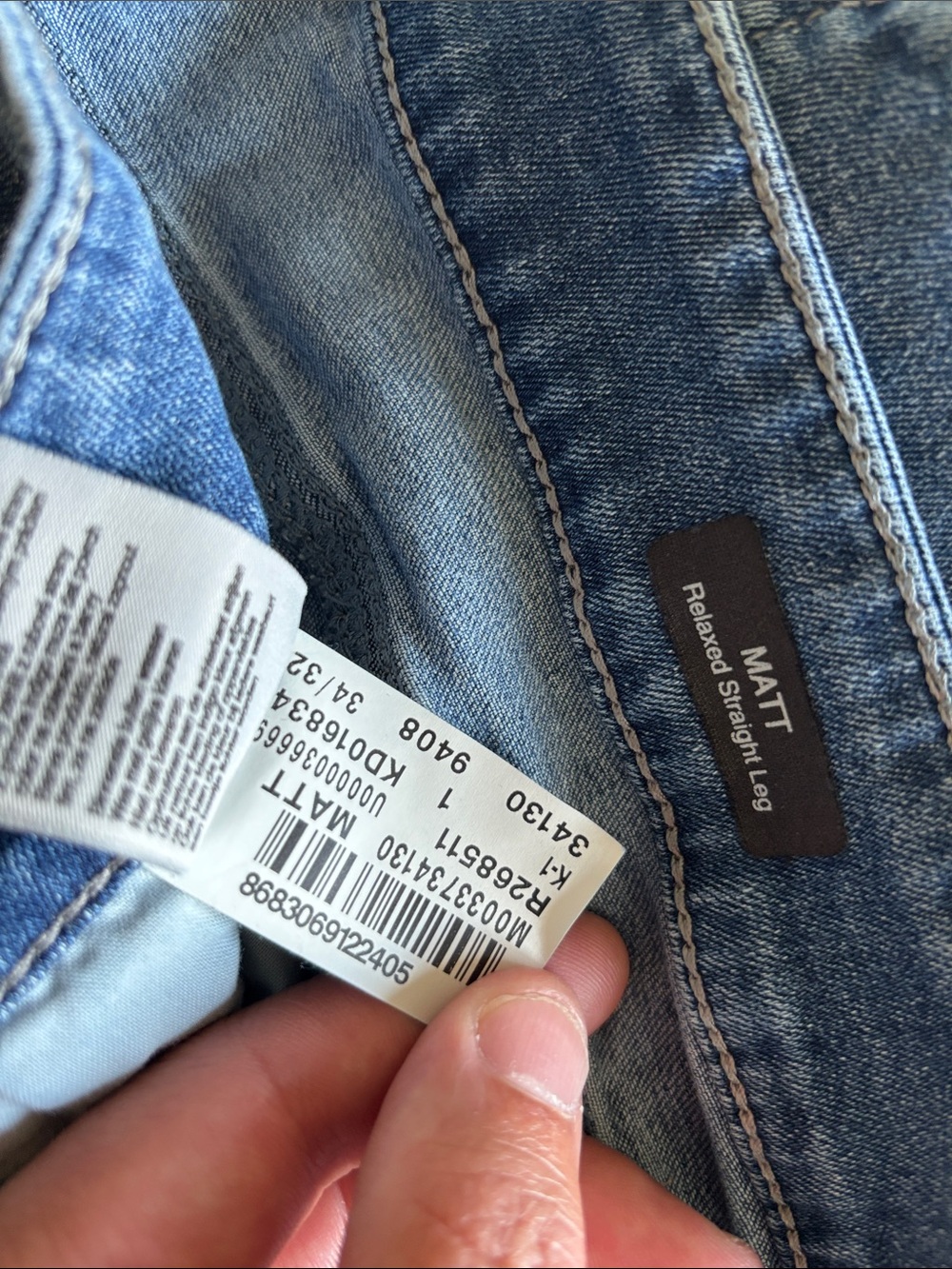 Mavi Medium Blue Denim Jeans Matt Relaxed Straight 34-32 - Picture 2 of 3